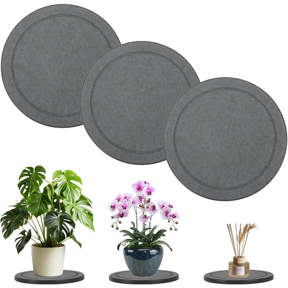 Drip Tray Saucer - Ensemble de 3 plateaux pour plantes