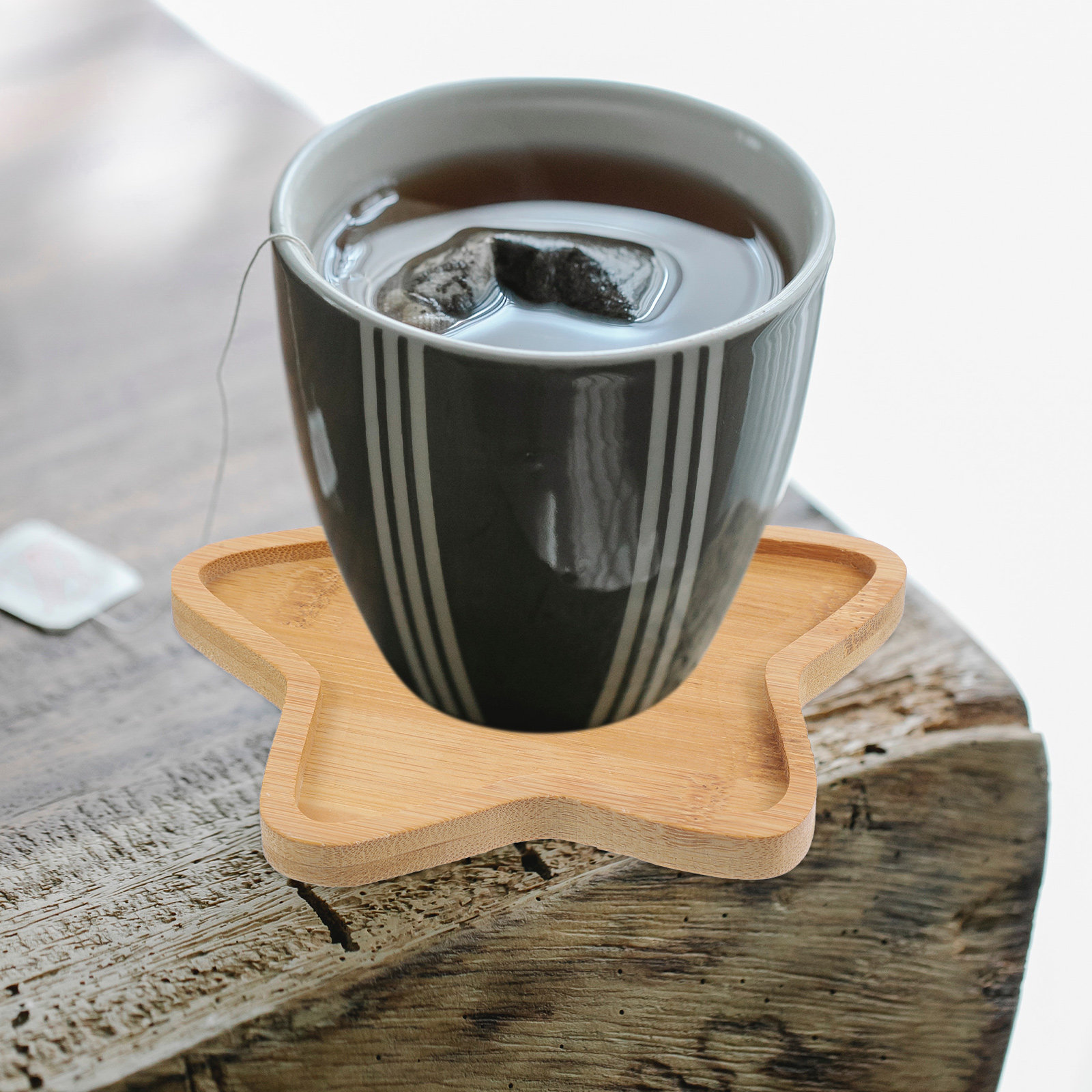 4 pièces de plateaux en bambou - Drip Tray Saucer avis et prix